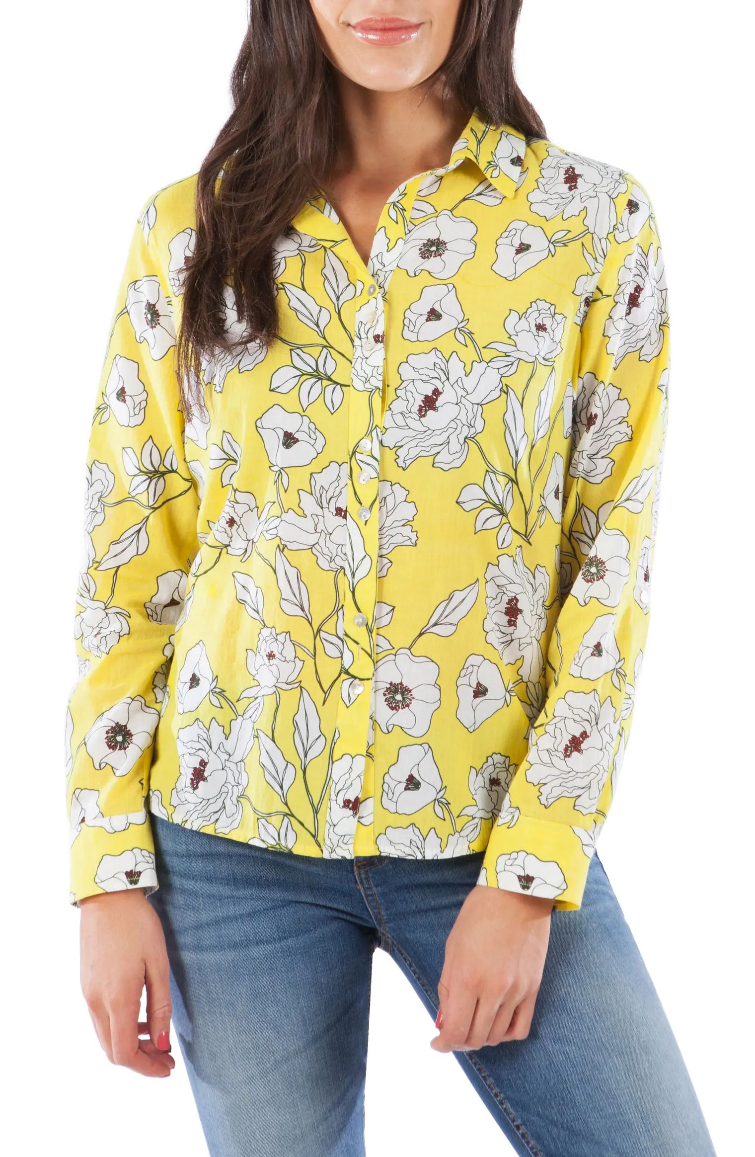 Kendra Button-Up Cotton Blouse | Nordstrom