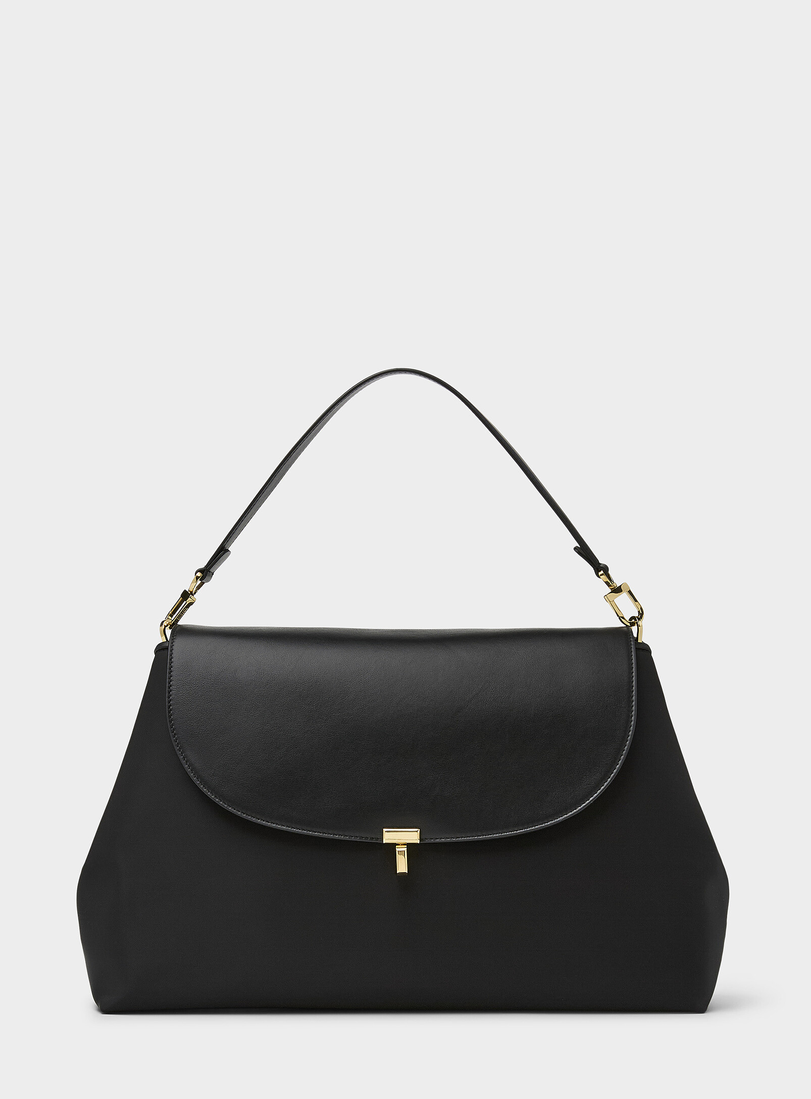 Toteme - Canvas and leather T-lock handbag | Simons