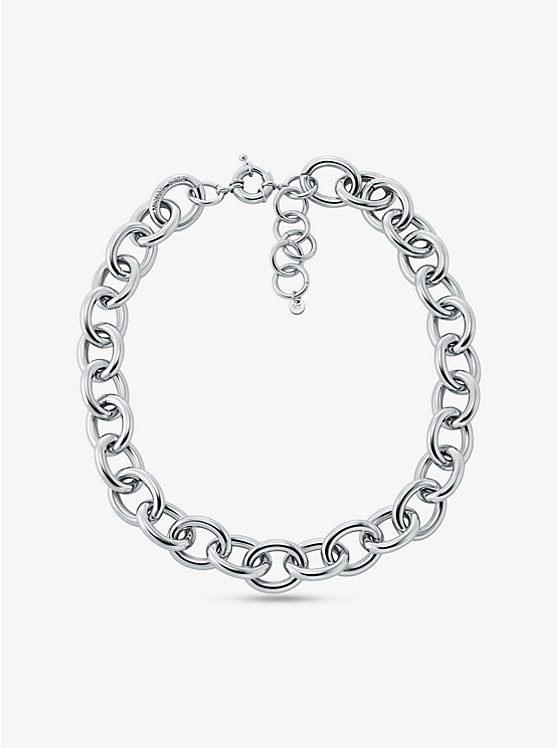 Large Precious Metal-Plated Brass Chain Link Necklace | Michael Kors US
