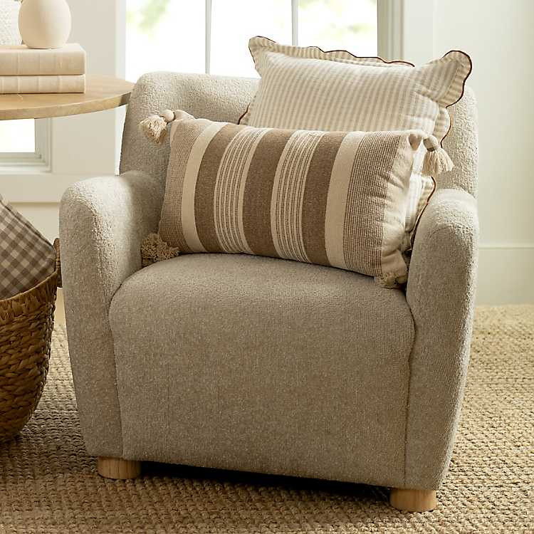 New! Astor Natural Upholstered Armchair | Kirklands