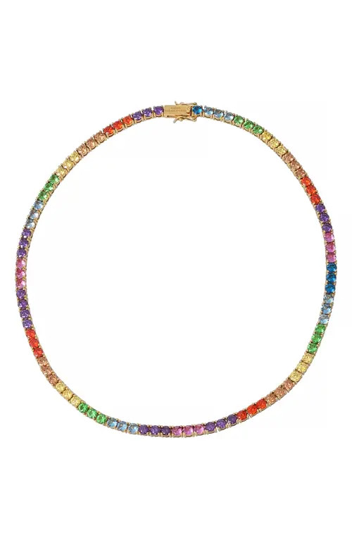 Kurt Geiger London Tennis Necklace in Rainbow Multi at Nordstrom | Nordstrom