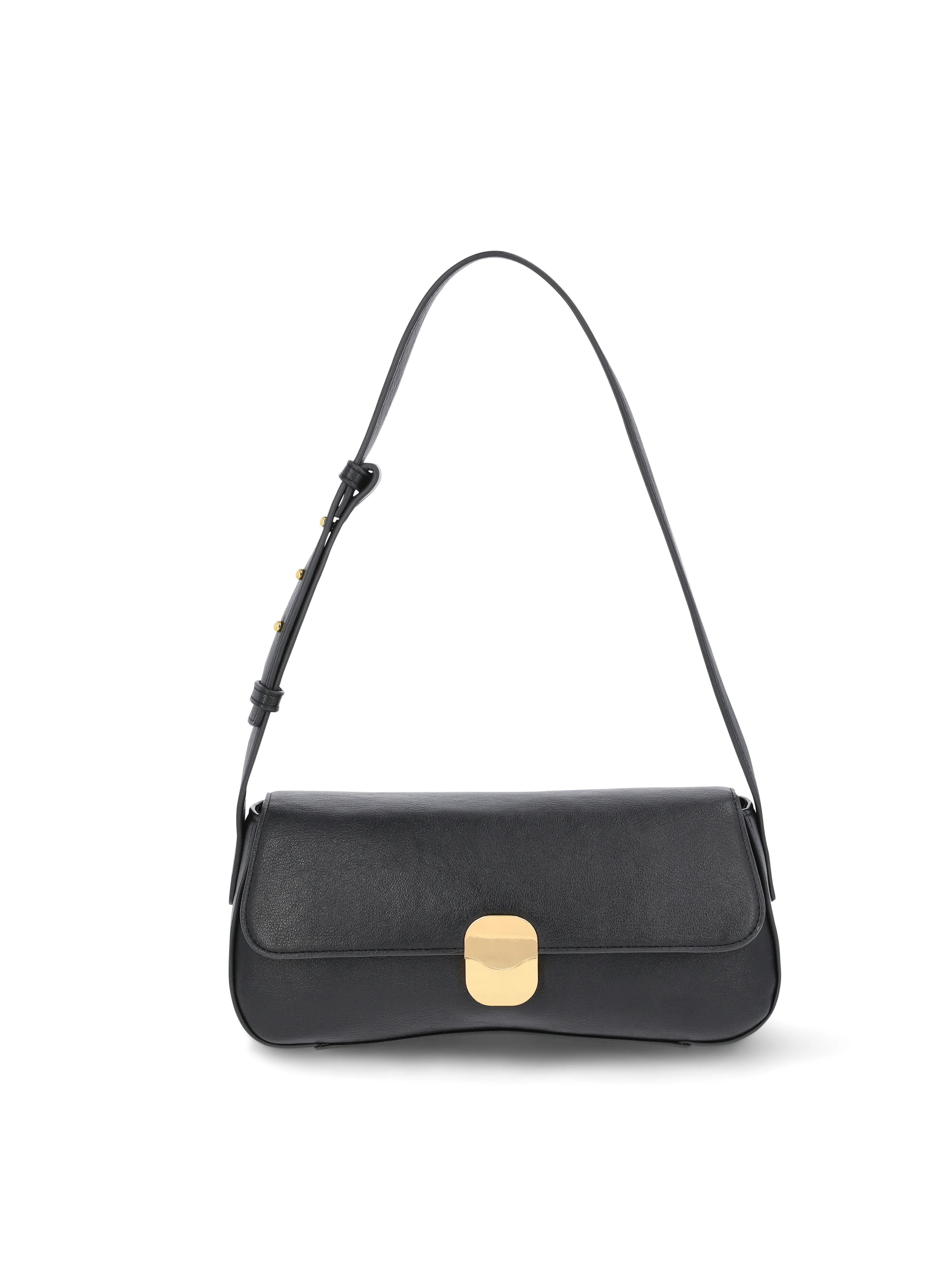 Time and Tru Women's Goldie Shoulder Bag, Black | Walmart (US)