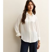 Women's White Concealed Button Shirt New Look | New Look (UK)