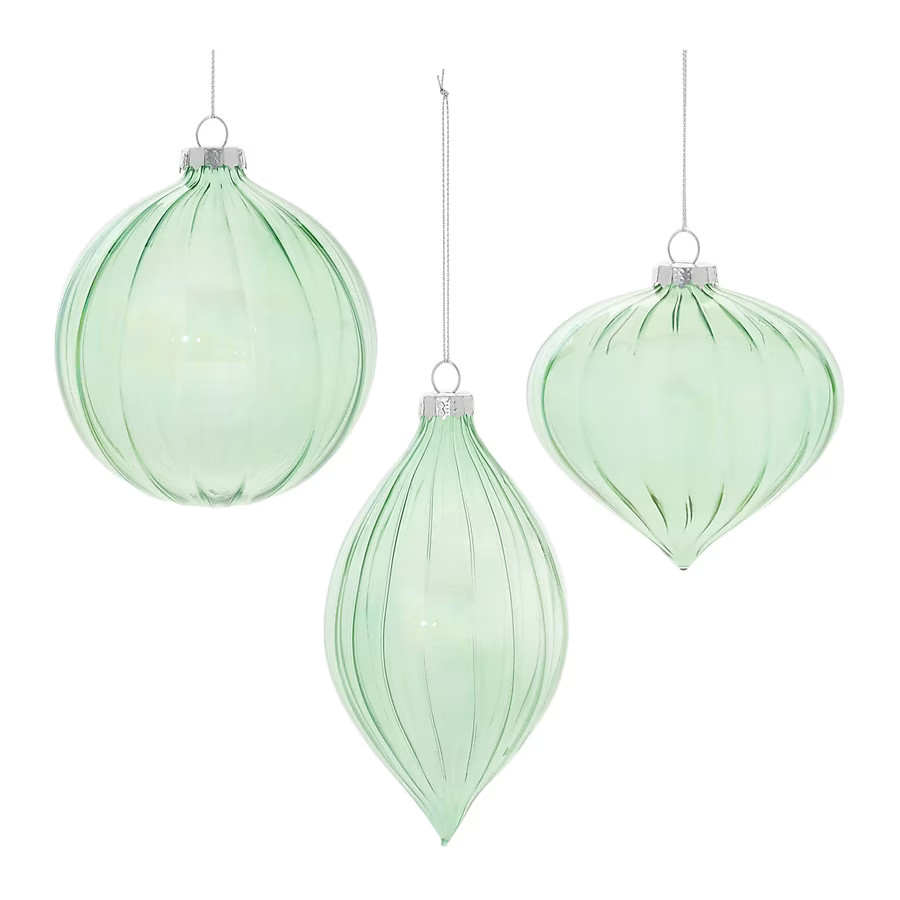Melrose International Ornament (Set of 6) 3.5H 4D 5.5H Glass | Lowe's