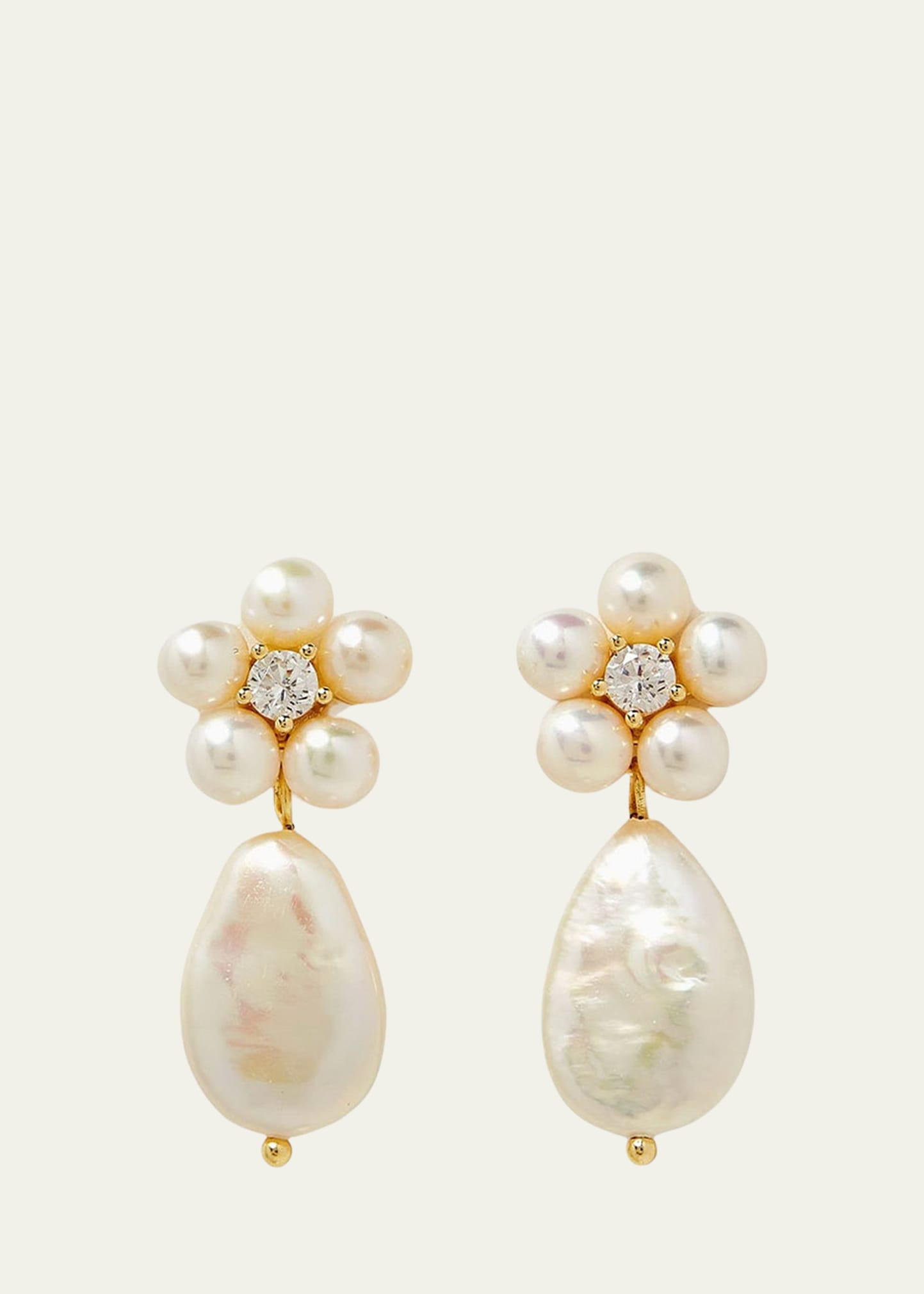 Shashi Flower Pearl Drop Earrings | Bergdorf Goodman