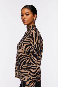 Zebra Print Mock Neck Sweater | Forever 21 (US)