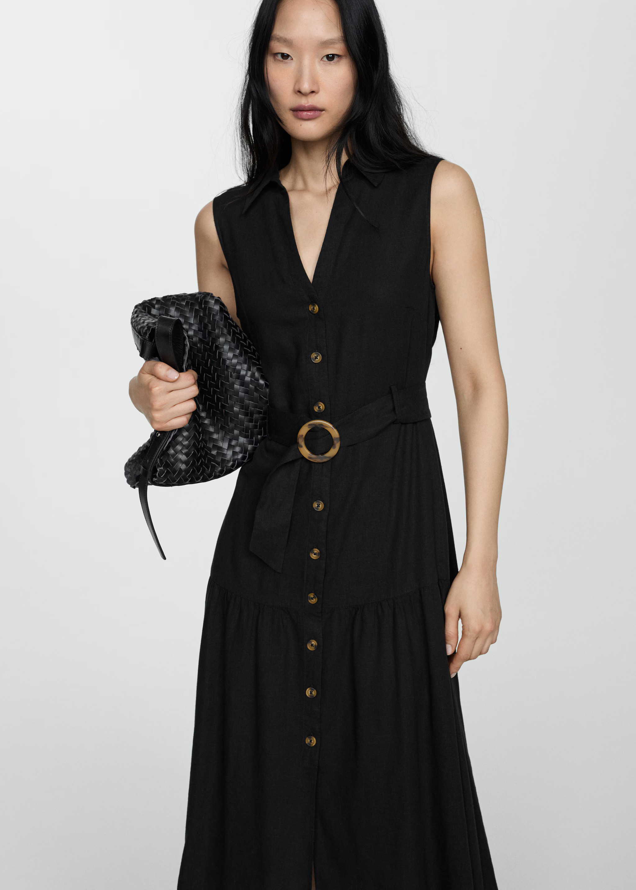 Belt shirt dress - Woman | MANGO USA | MANGO (US)
