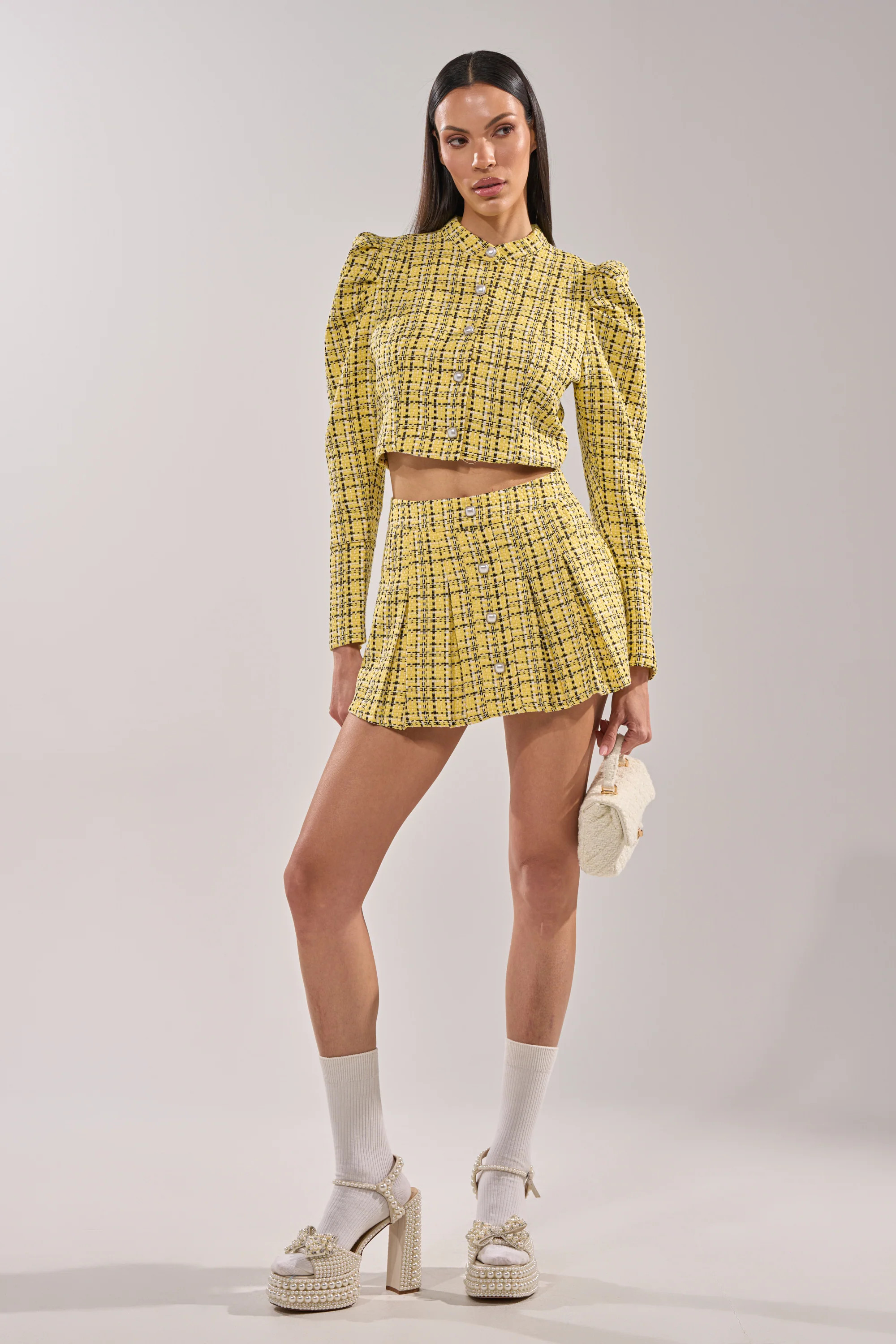 FINN TWEED MINI SKIRT | AKIRA