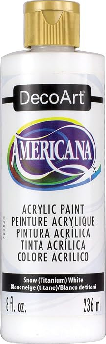 DecoArt DAO1-9 DA01-9 Americana Acrylics, 8-Ounce, Snow, Titanium White | Amazon (US)