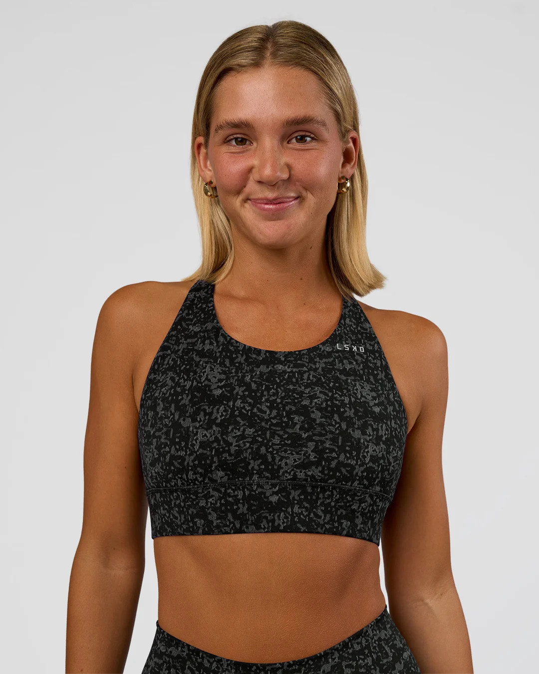 Accelerate Sports Bra - Energy Print Black | LSKD | LSKD