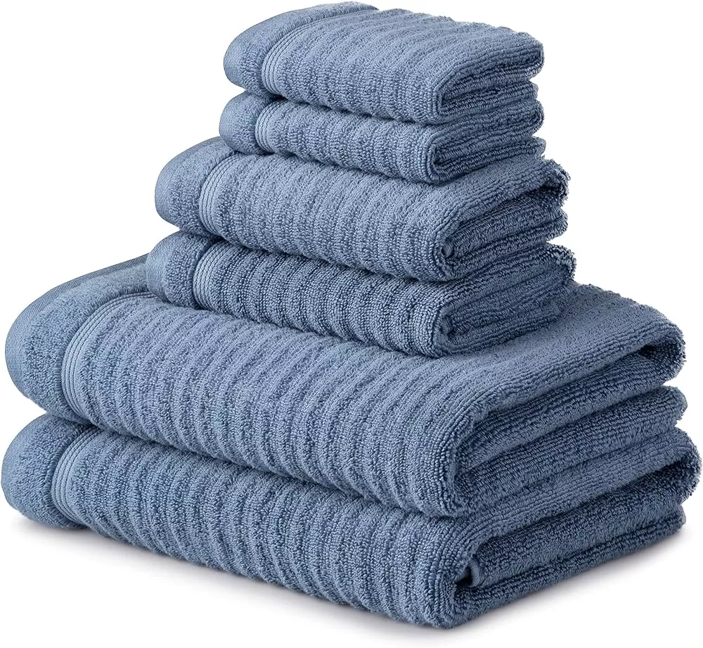 MARTHA STEWART 100% Cotton Bath Towels Set Of 6 Piece, 2 Bath