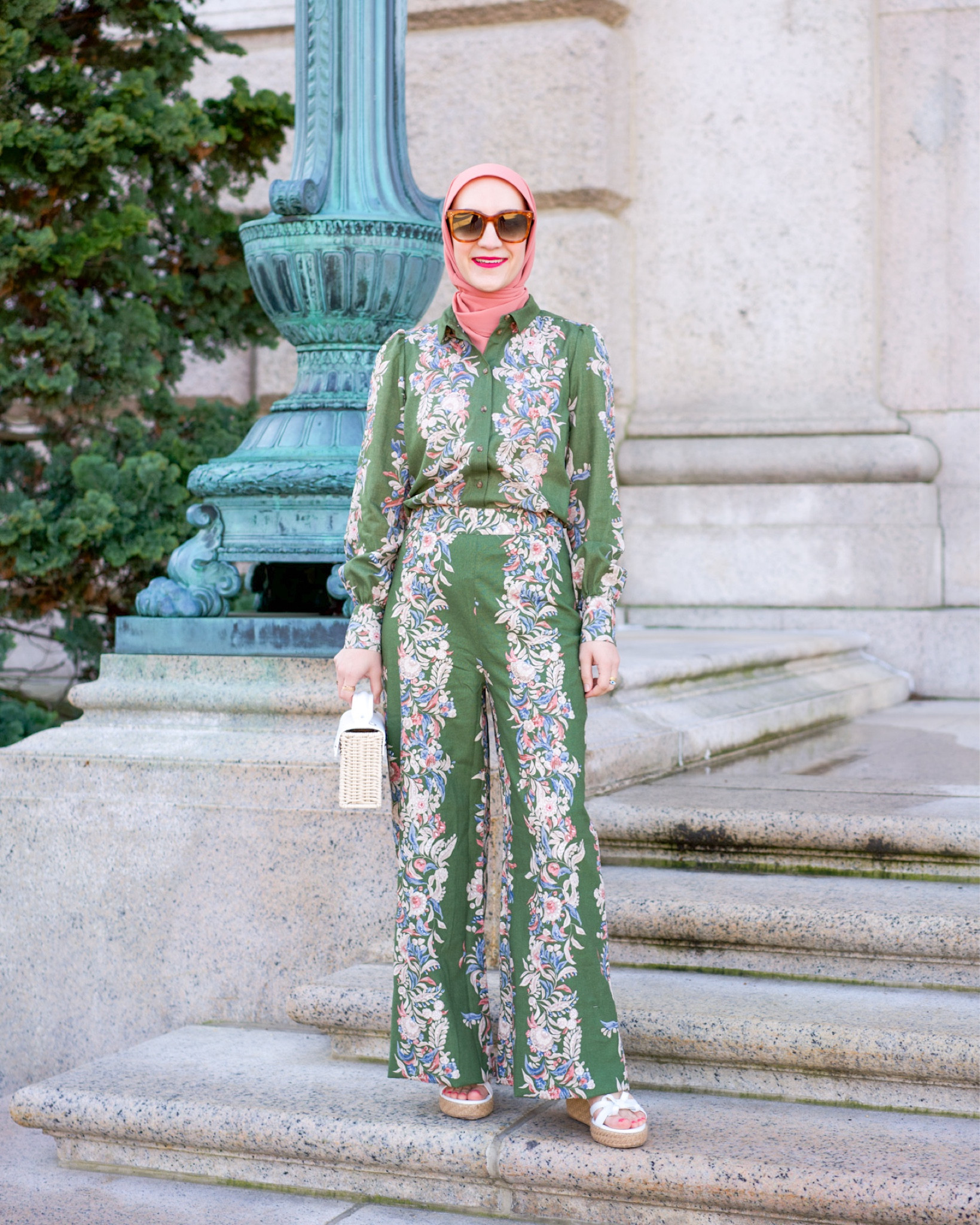 Matching floral set from Sezane perfect for spring 💚💚 

#LTKshoecrush #LTKstyletip #LTKSeasonal