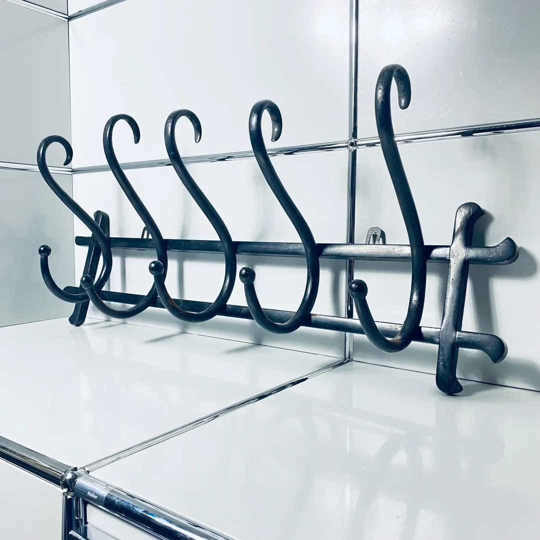 Vintage French Bentwood Wall Coat Rack Secession Style Bistro Hooks for Entryway Decor - Etsy | Etsy (US)