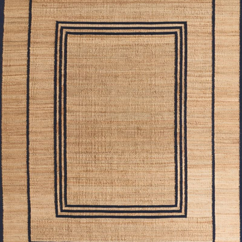Lagos Jute and Wool Blend Blue Handwoven Area Rug 8'x10' | Crate & Barrel | Crate & Barrel