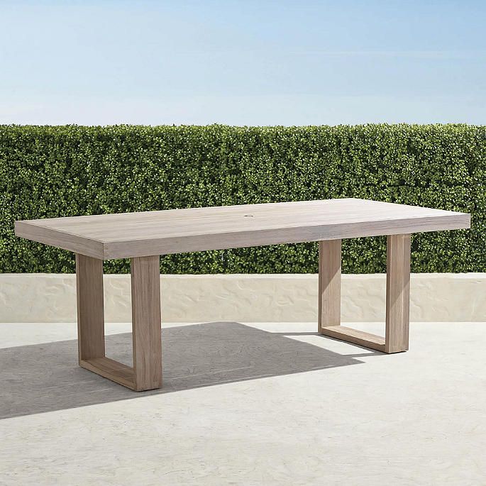 St. Kitts Rectangular Dining Table in Weathered Teak | Frontgate | Frontgate