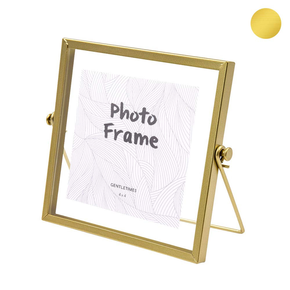 AceList 4 x 4 Glass Picture Frame Collection Simple Metal Geometric Picture Frame with Plexiglas ... | Amazon (US)