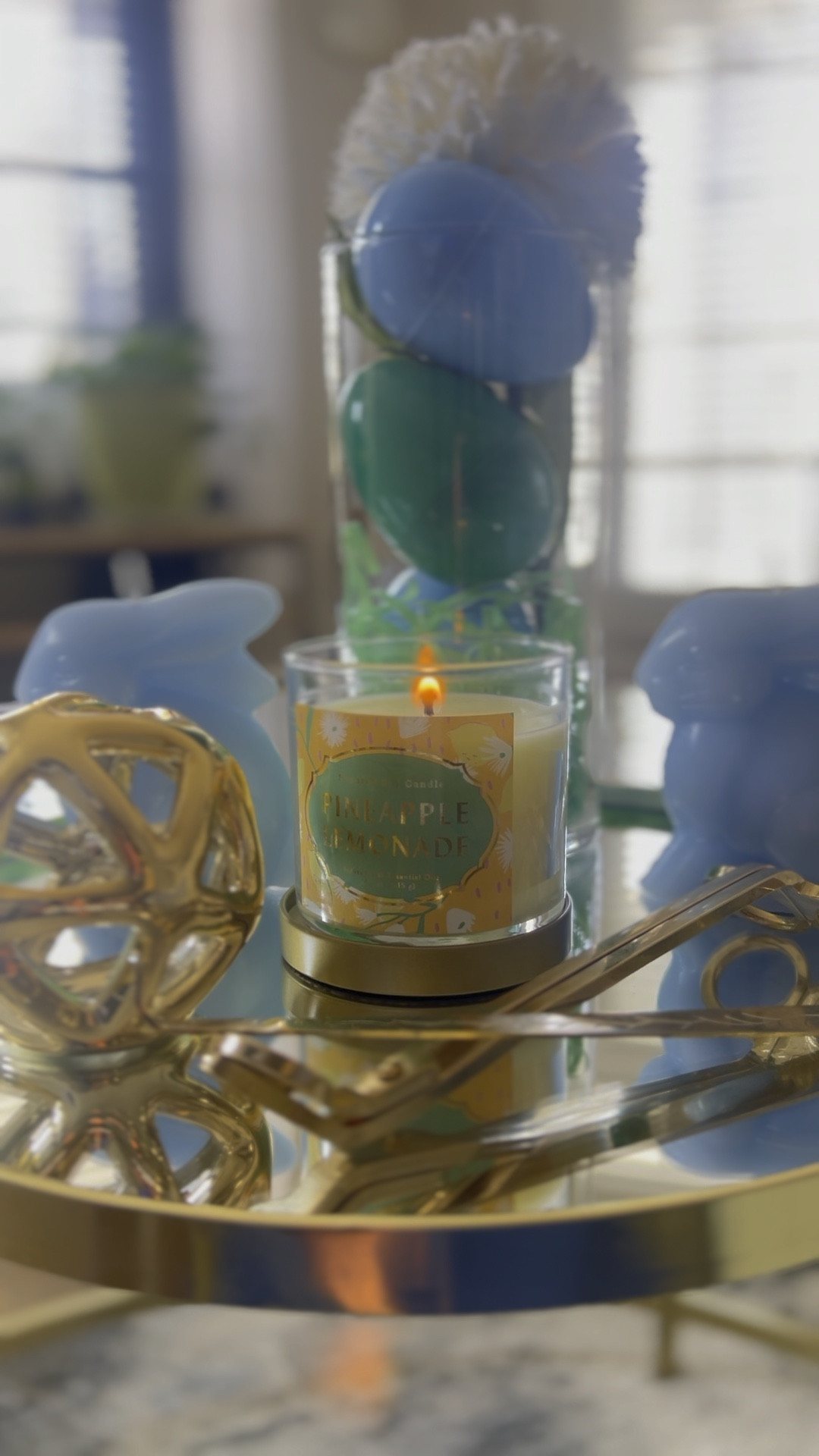 Bringing Easter joy home from Target! 🐰🌿 Filling the space with vibrant green grass and colorful fillable Easter eggs, complemented by golden candle accents. 🥚✨ Adding a touch of springtime charm with fresh blooms. 🌸💚 

#LTKSeasonal #LTKsalealert #LTKhome