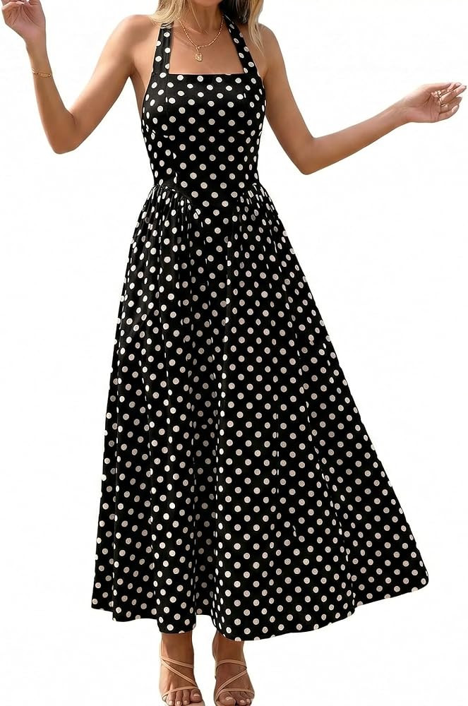 Lingswallow Women Vintage Polka Dot Dress - Retro Tea Party & Cocktail Dress for Wedding Guest, a... | Amazon (US)
