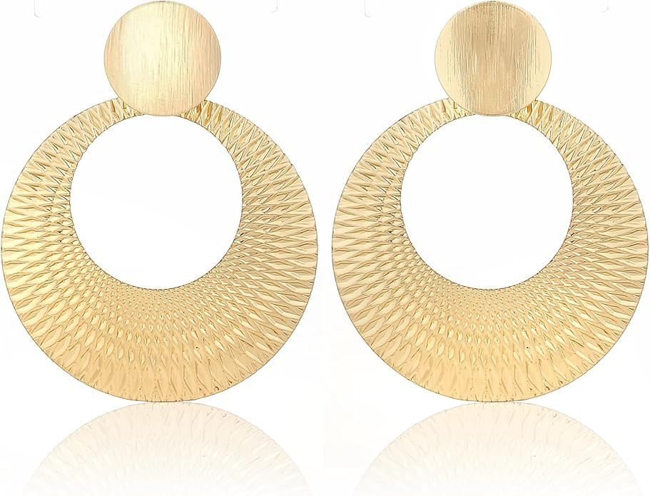 Disc Dangle Earrings for Women Big Drop Earrings Geometric Statement Earrings for Women | Amazon (US)