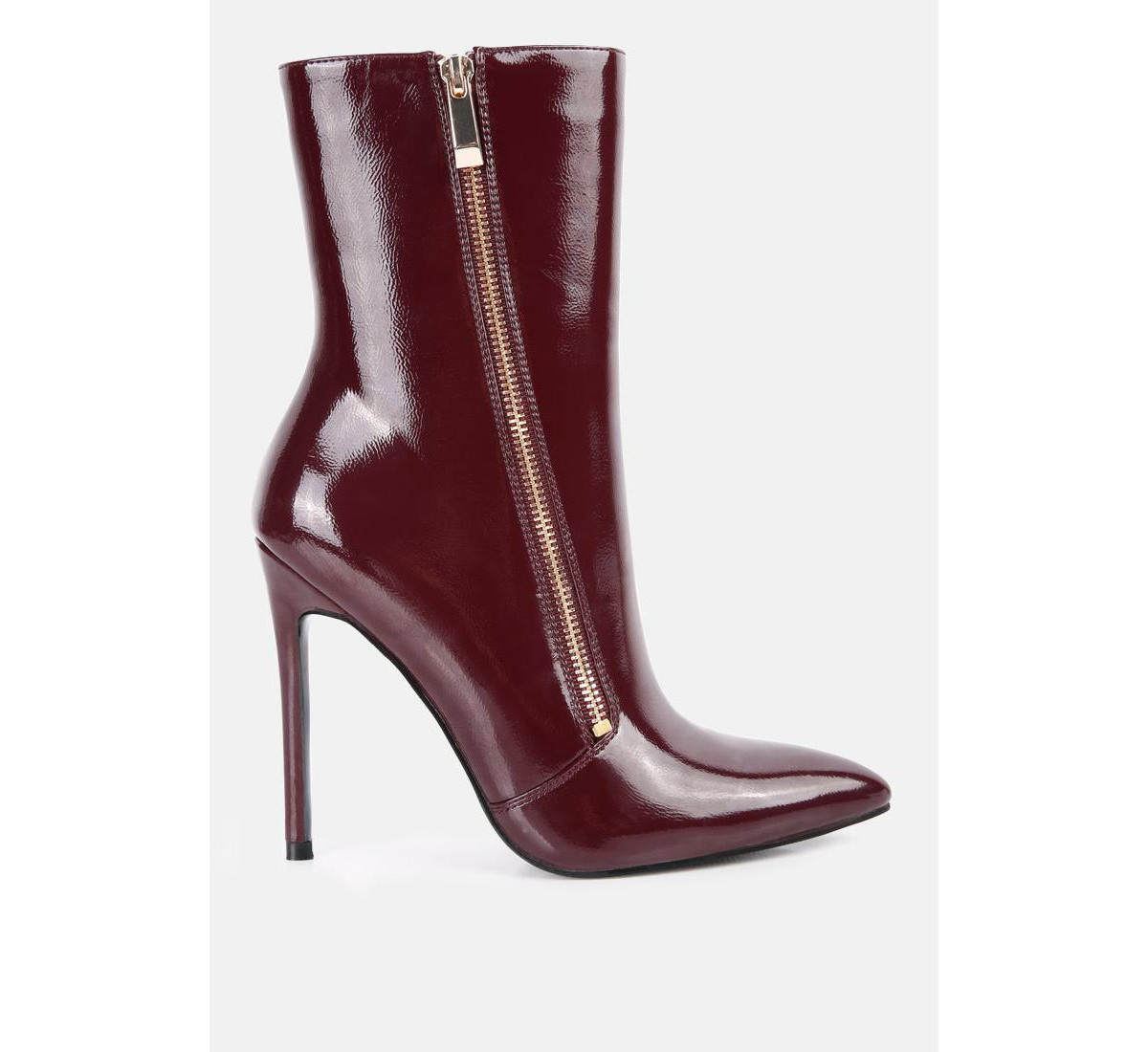 mania high heeled boots - Burgundy | Macy's