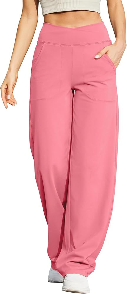 G4Free Wide Leg Pants for Women Loose Yoga Pants with Pockets Petite/Regular/Tall Stretch Casual ... | Amazon (US)