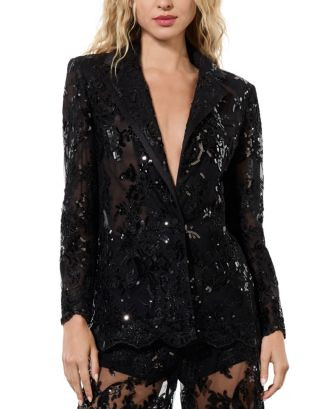 Alice and Olivia Judith Embellished Sheer Lace Notch Collar Blazer  | Bloomingdale's Alice + Oliv... | Bloomingdale's (US)