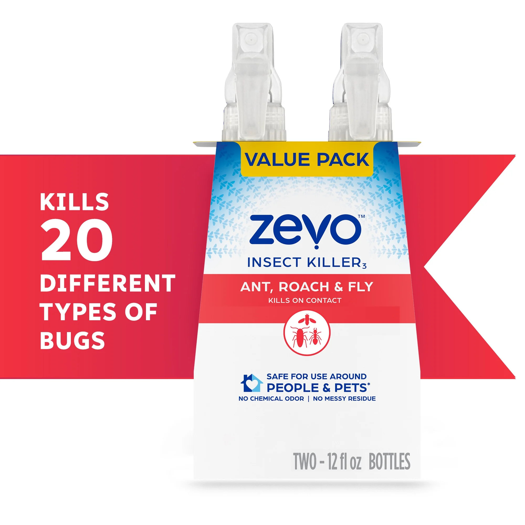 Zevo Instant Action Multi-Insect Killer - Ant, Roach, Fly 12oz  - Twin Pack | Walmart (US)