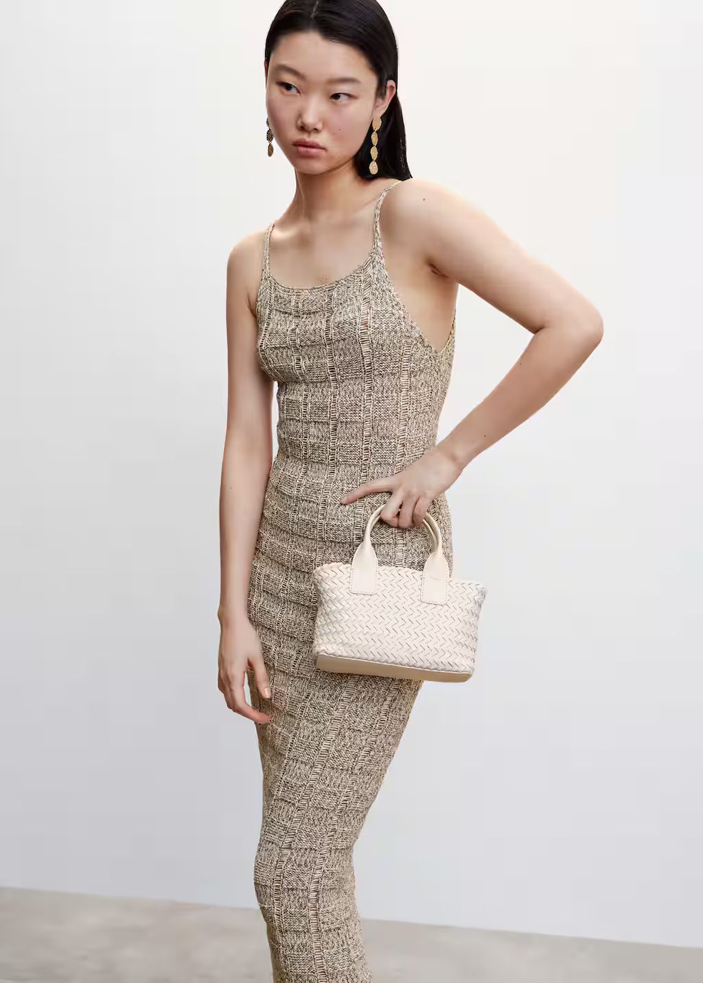 Knitted dress with fringe detail -  Women | Mango USA | MANGO (US)