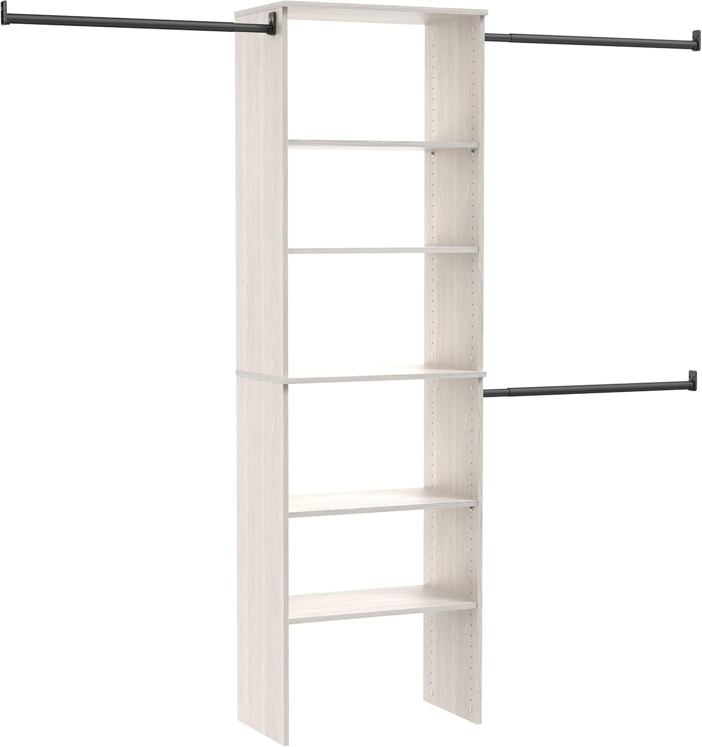 ClosetMaid SuiteSymphony Wood Closet Organizer Kit with Tower, (3) Hang Rods, (5) Shelves (2-Adju... | Amazon (US)