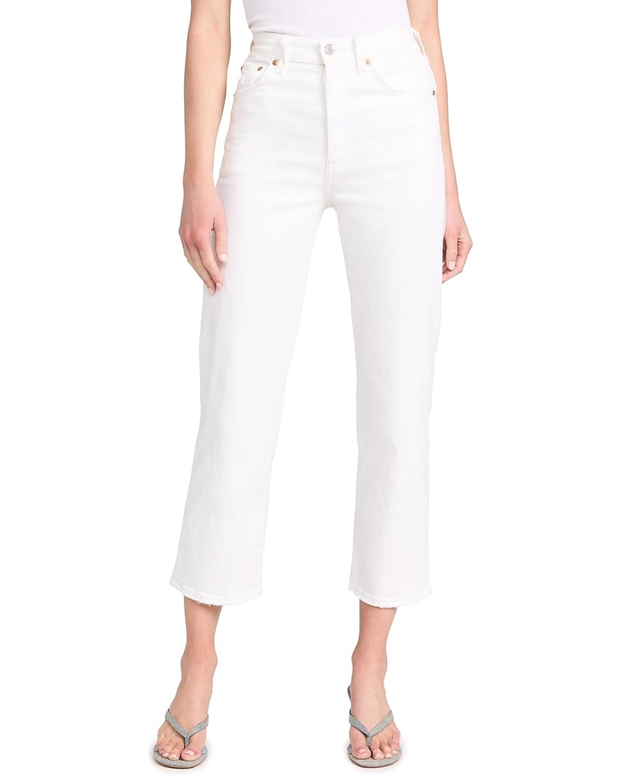 Levi's Women's Premium Ribcage Straight Ankle Jeans | Amazon (US)