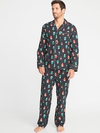 Patterned Flannel Pajama Set for Men | Old Navy US