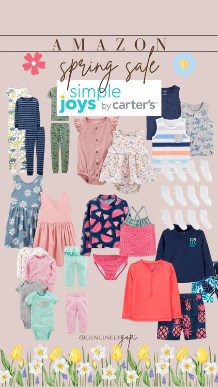 Amazon discounts, spring sale, simple joys by carters, baby boys, baby girls, outfits

#LTKbaby #LTKkids #LTKsalealert