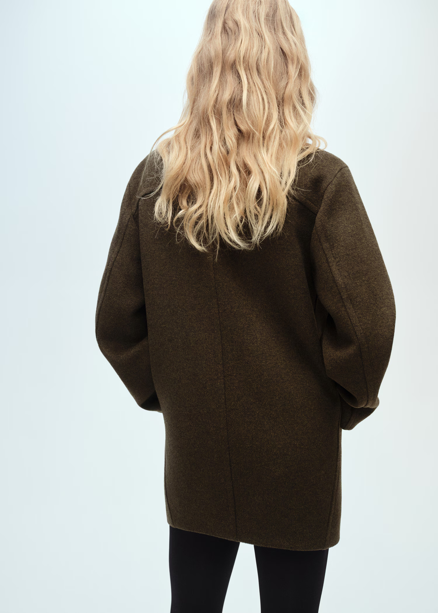 Midi wool coat with wraparound collar - Women | MANGO USA | Mango (US/MX/AU)