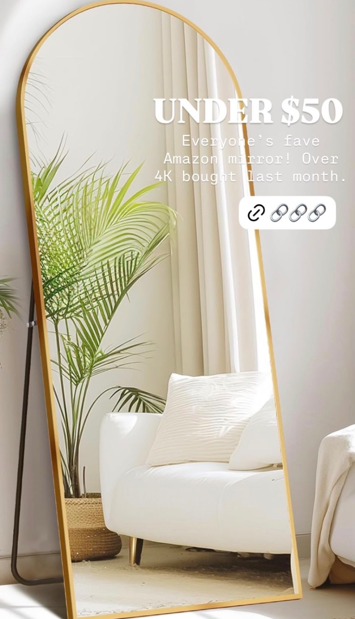 🤍 UNDER $50 Everyone’s fave Amazon mirror! Over 4K bought last month. One of the best home deals rn. 

#LTKSaleAlert #LTKHome