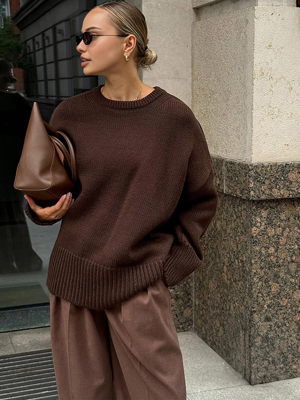 Minimalist Plain Shift Sweater | Commense
