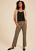 m jeans by maurices™ High Rise Leopard Relaxed Straight Jean | Maurices