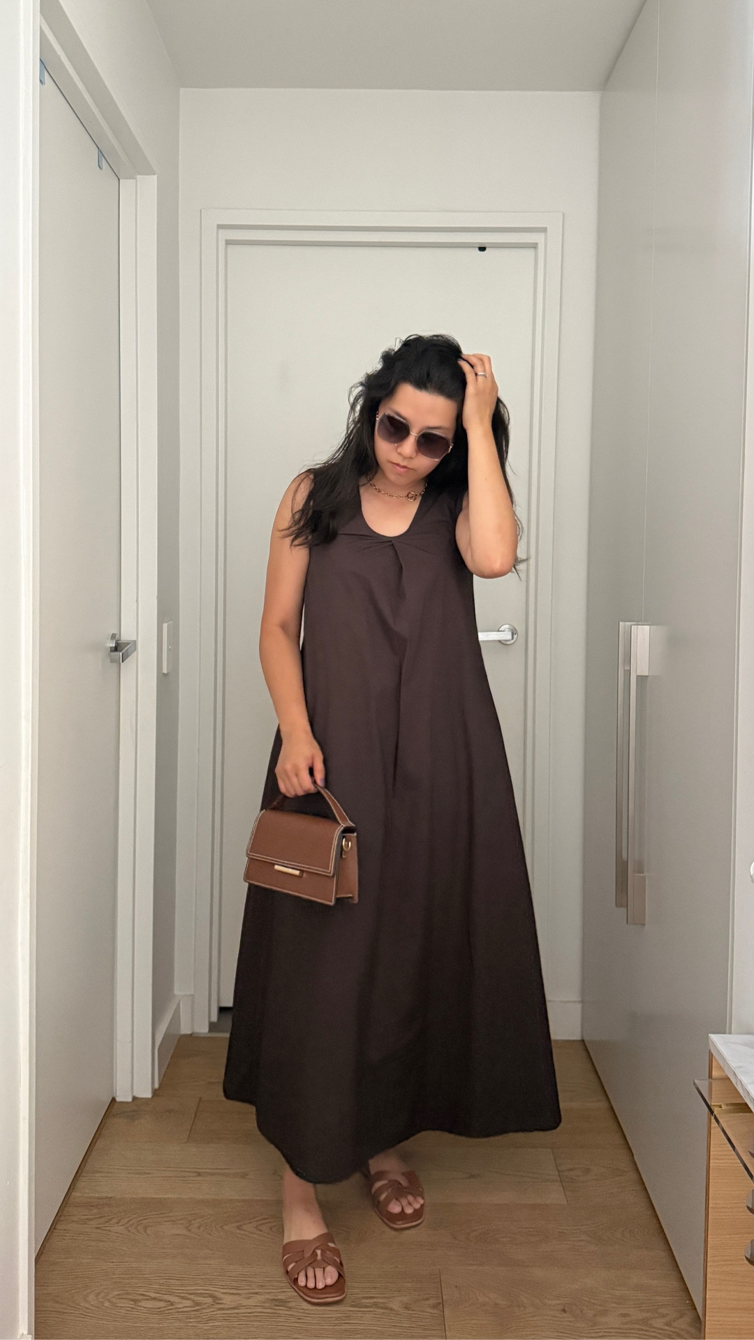 Finally get to try this Target Viral maxi dress and I can see why!  Such a comfort 100% Australian cotton dress! And it’s on sale too!!  #browndress #maxidress #longdress #summerdress

#LTKstyletip #LTKaustralia #LTKFashionMonth