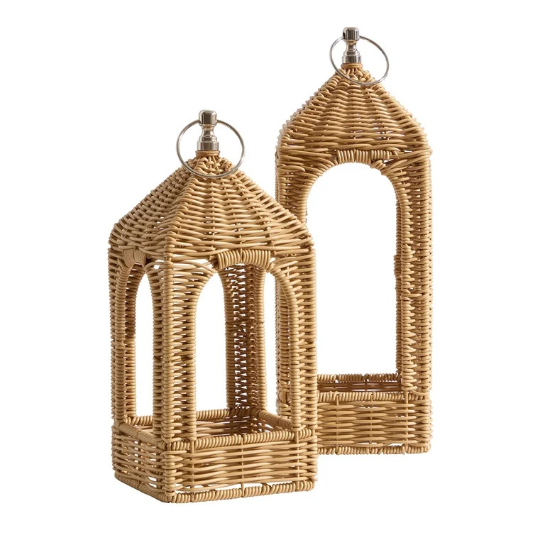 Rattan Lantern, 14.75", by My Texas House | Walmart (US)