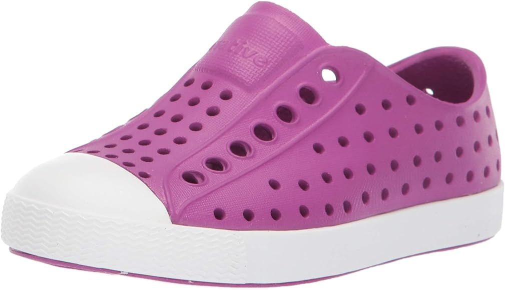 Native Kids Shoes Girl's Jefferson (Toddler/Little Kid) Origami Purple/Shell White | Amazon (US)