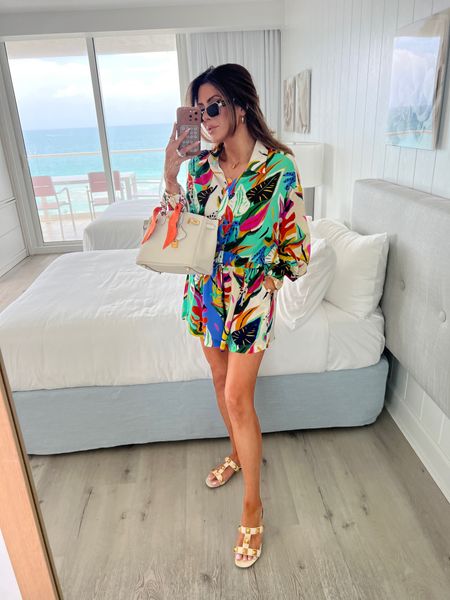 Wearing size small in top and shorts.
Vacation outfits, spring break outfits, tropical set, Miami Florida, Valentino slide sandals, Hermes handbag, miu miu sunglasses, spring outfit, beach outfit, red dress boutique try on haul, emily Ann Gemma 

#LTKshoecrush #LTKstyletip #LTKSeasonal