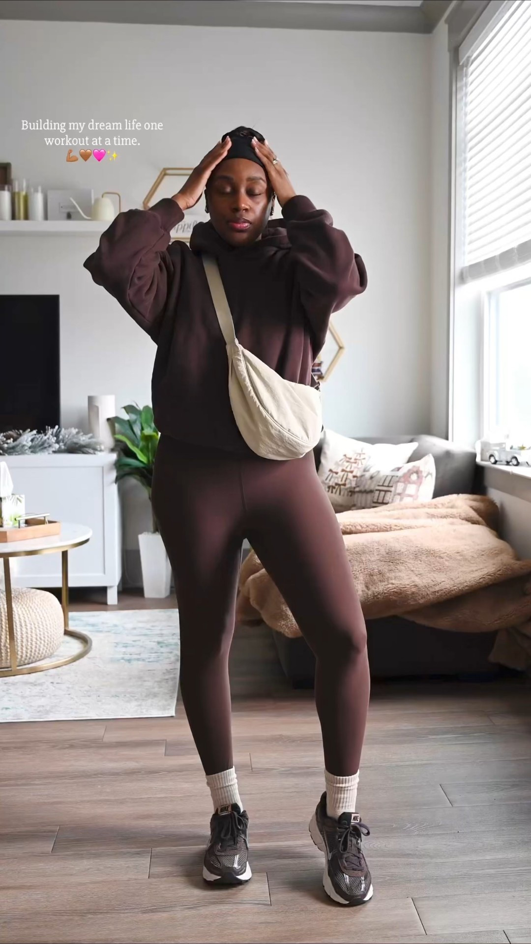 A Cute Workout Outfit = Workout Motivation for me 🤎🎀 Been loving brown lately and can’t get enough of my hoodie from the Abercrombie Sunday collection. 

#LTKselfcare #LTKfitnessgoals #LTKActive