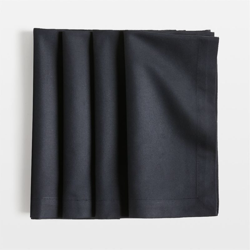 Aspen Ink Black Organic Cotton Napkins, Set of 4 + Reviews | Crate & Barrel | Crate & Barrel
