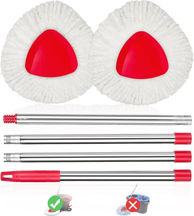 2 Pack Spin Mop Replacements Head Compatible for O ceda EasyWring 1 Tank System, Microfiber Mops ... | Amazon (US)