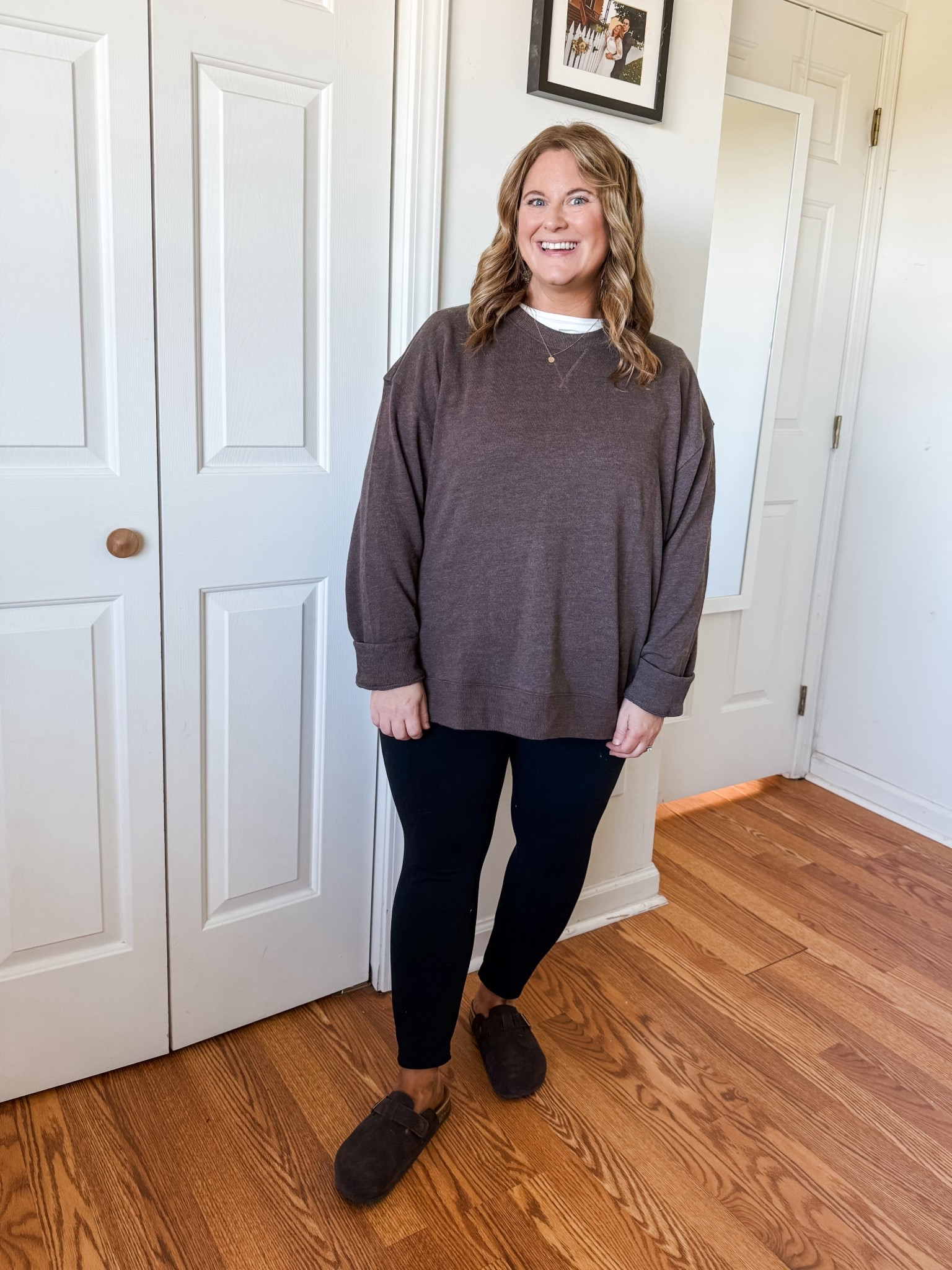 I sized up to an XXl so this sweatshirt would be nice and roomy.  Wearing an XL in my leggings in the shorter inseam 

#LTKMidsize #LTKFindsUnder50 #LTKSeasonal