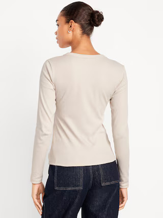Snug Long-Sleeve Crew-Neck T-Shirt | Old Navy (US)