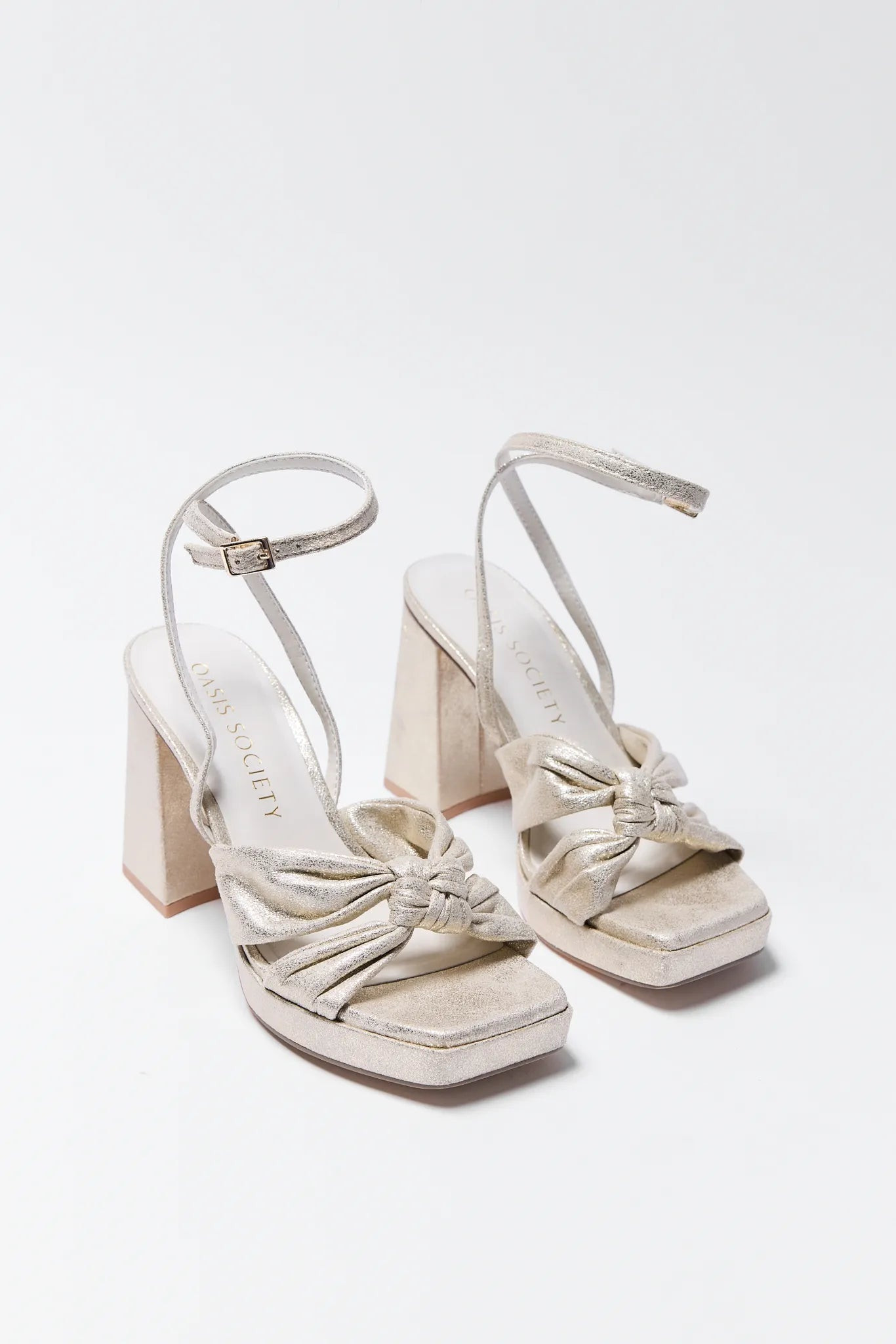 Zoey Gold Platform Heels | Avara