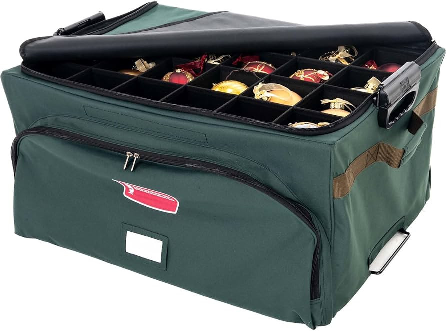 TreeKeeper (Green Christmas Ornament Storage Box with Dividers) - Deluxe Ornament Keeper - Holds ... | Amazon (US)