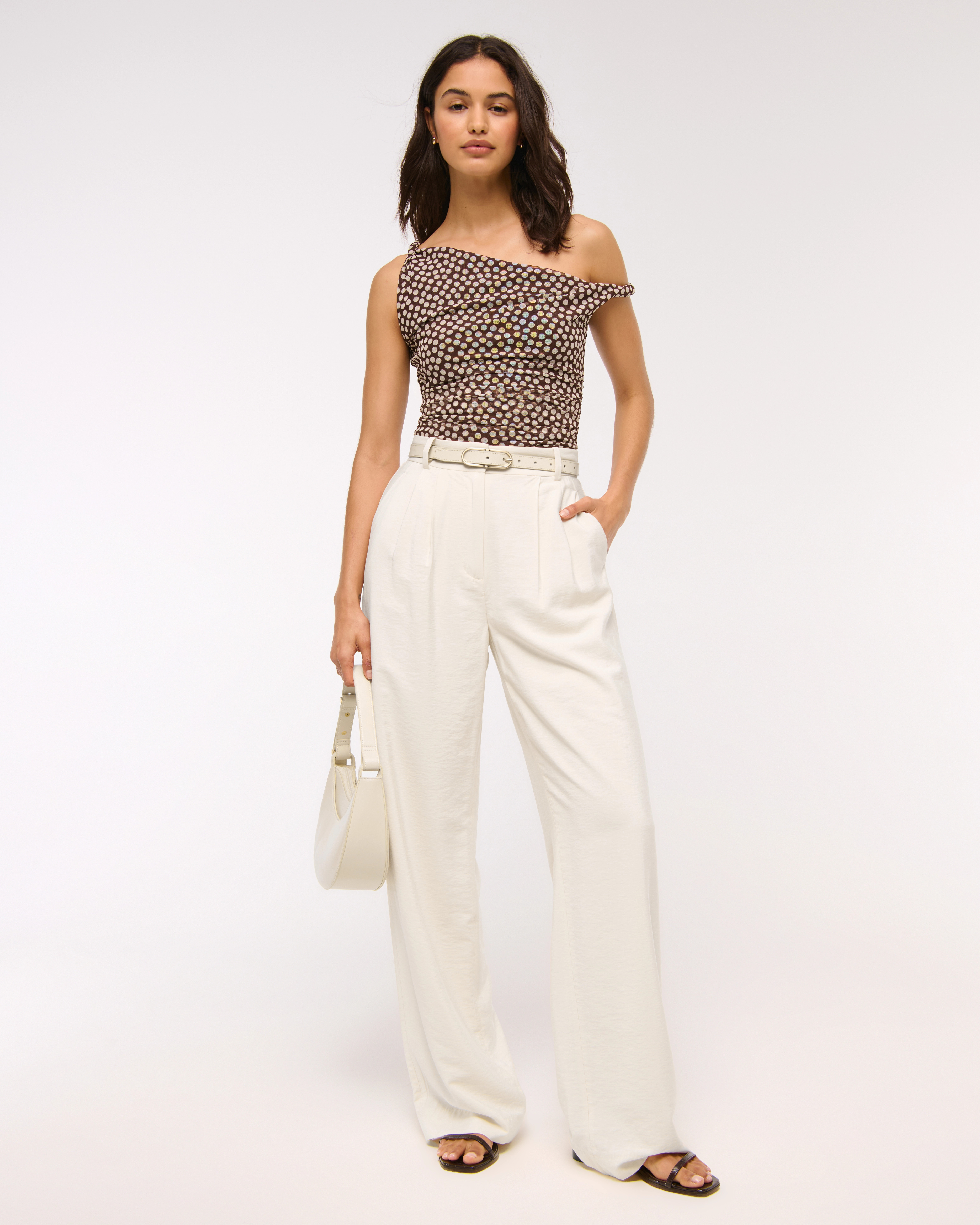A&F Sloane Crepe Tailored Wide Leg Pant | Abercrombie & Fitch (US)