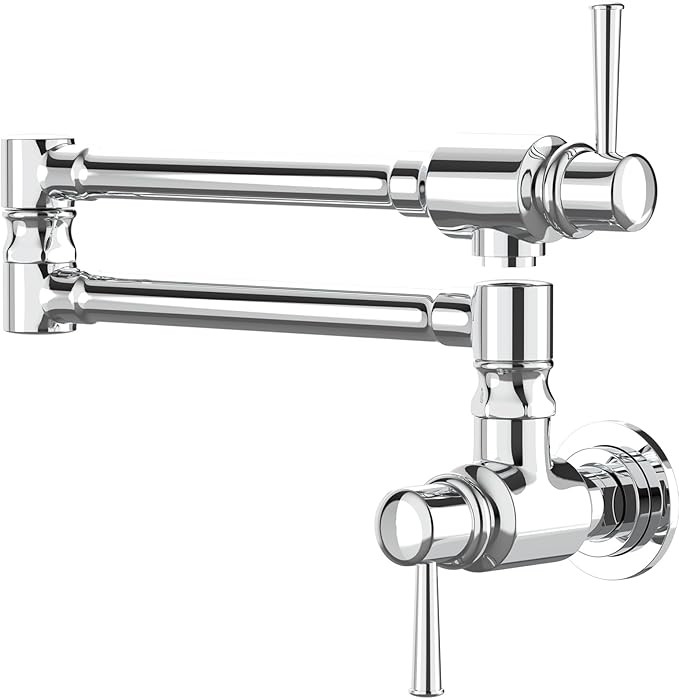 Pot Filler Faucet - JZBRAIN Pot Filler Wall Mount Commercial Kitchen Sink Folding Faucets Polishe... | Amazon (US)