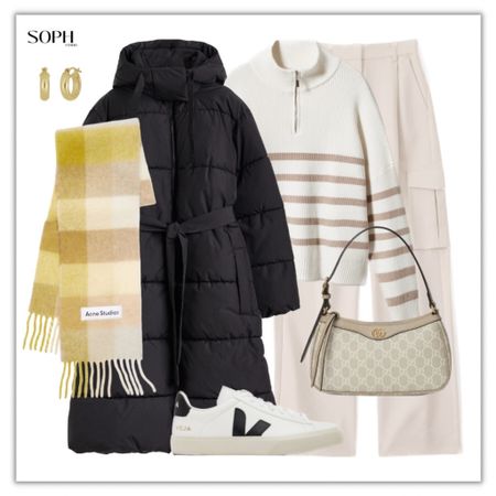 Styling a checked scarf from Acne Studios to match a long puffer coat look ✨🫶

#LTKstyletip #LTKfit #LTKworkwear